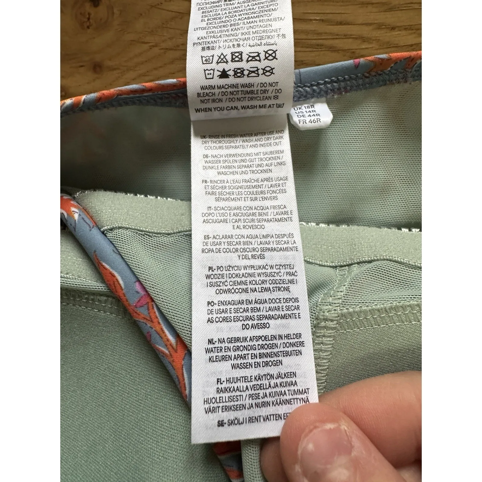 Boden One Piece Ruched Halter Swimsuit Paisley Floral Size 14R Beach Vacation - Image 7