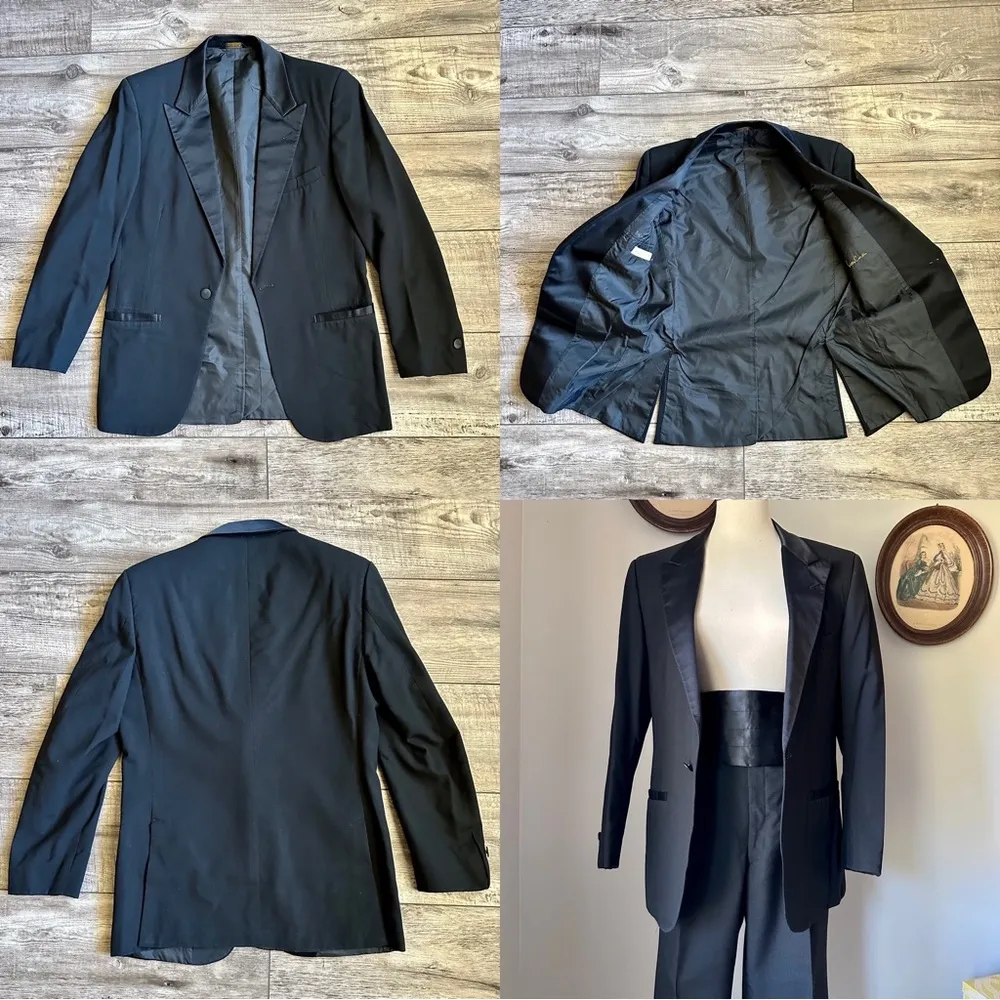 Vintage 1980s Pierre Cardin Tuxedo with cummerbund and bow tie [H3R] - Image 10