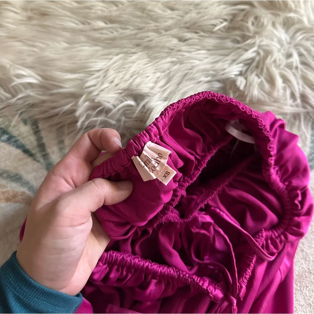 CAMILA COELHO Rosita Midi Dress In Magenta - Image 9