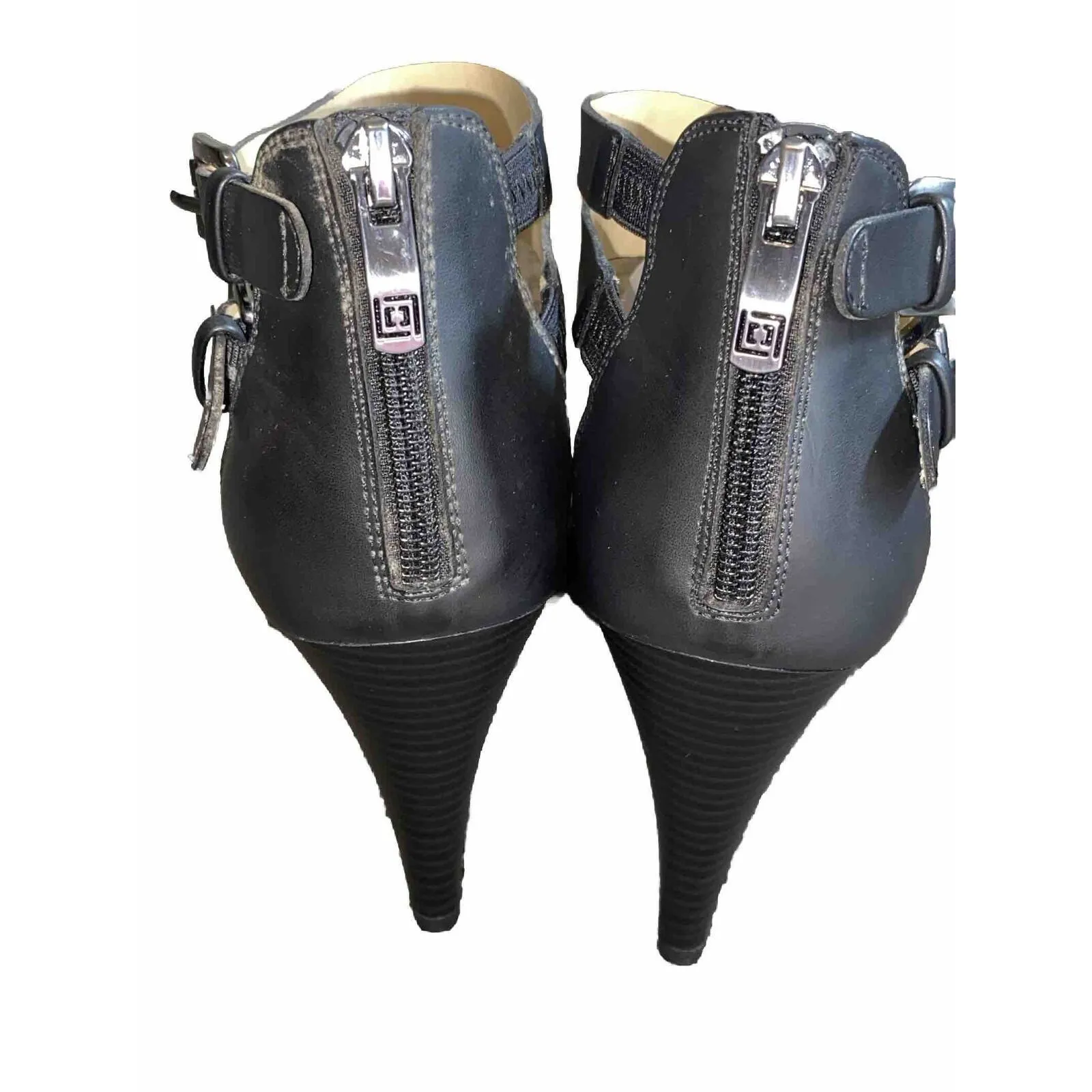 NEW Liz Claiborne 'Gavi' Cognac lack Strap 4" Stacked Heels/Sandals Open Toe 8.5 - Image 6