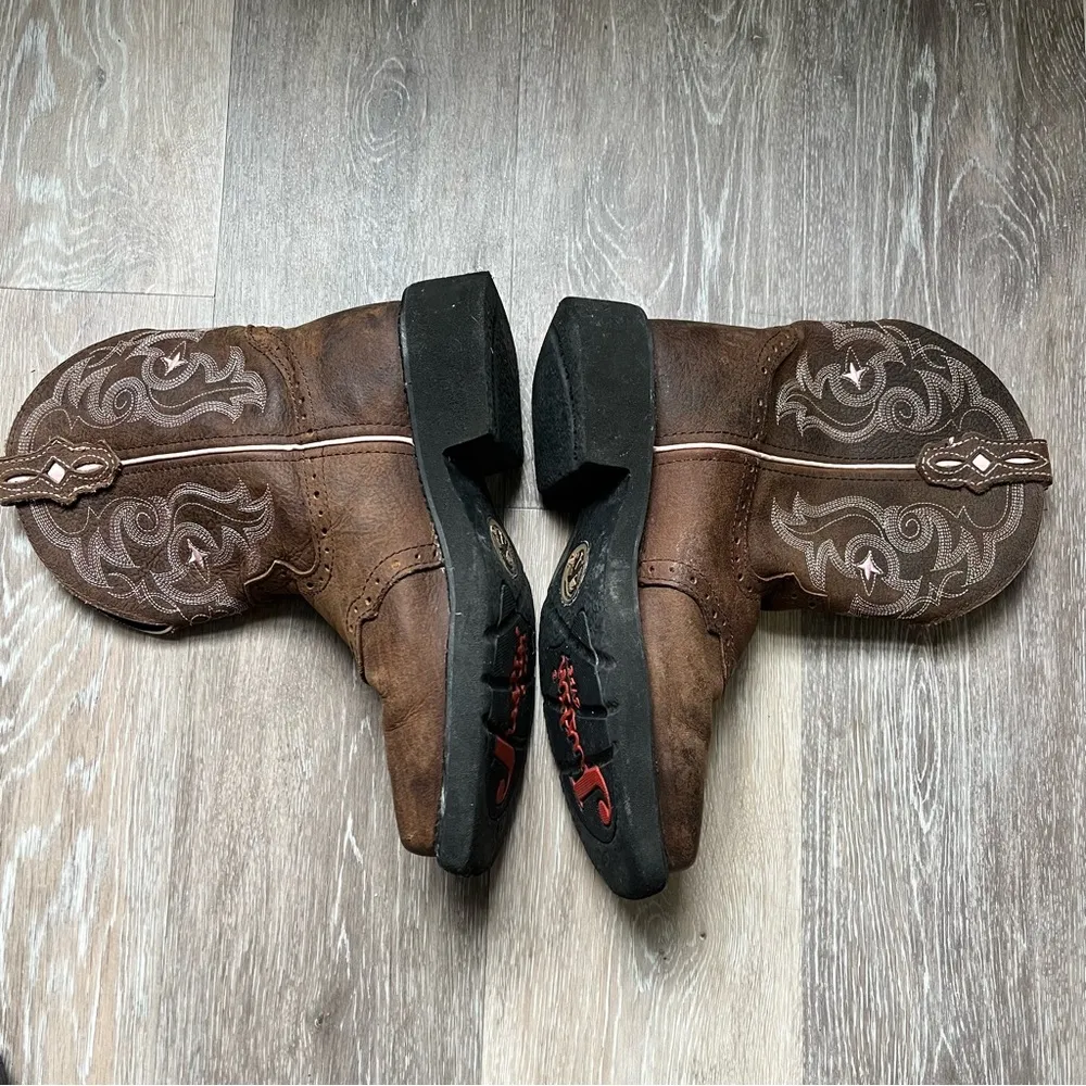 Justin Ladies Gypsy Casual Square Toe Boot Bay Apache Cowhide Foot Size 5.5 - Image 5