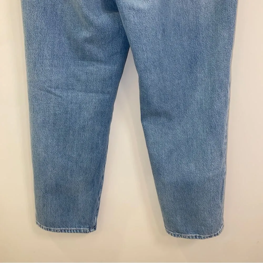 Frame Denim Meridian Paperbag Elastic Waist Straight Leg Jeans Size Large (30) - Image 11