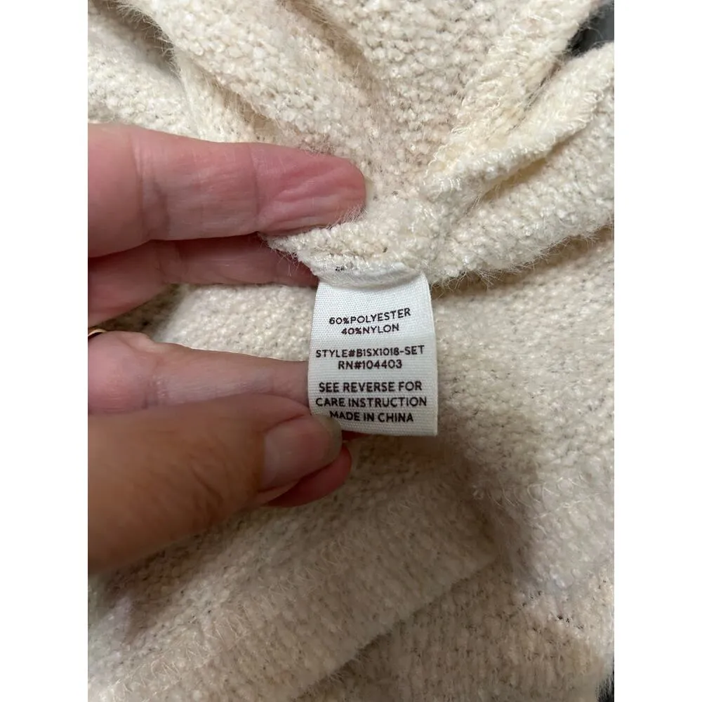 blu pepper Cozy Life beige button henley super soft sweater, Size M - Image 5