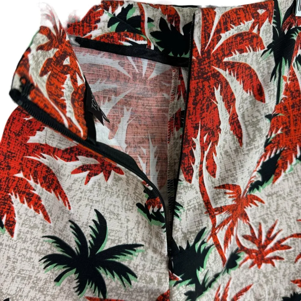TopShop Tropical Print Palm Tree Mini Skirt Skort Shorts Resort Wear Size 6 - Image 5