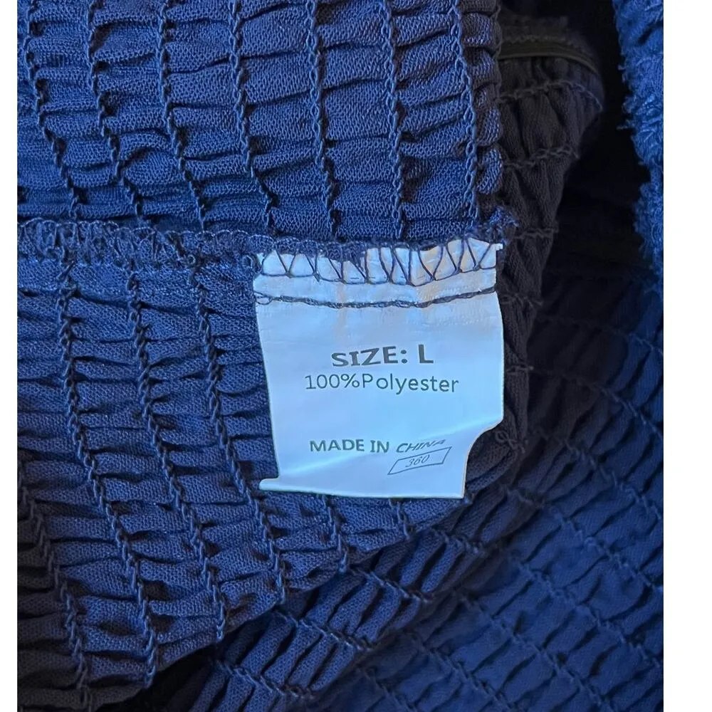 Boho Jumpsuit Navy Blue Large - Image 6