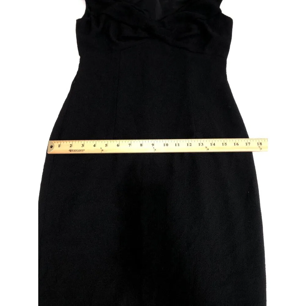 David Meister Little Black Dress Size 4 Sheer Top Short Sleeve Chic Classic USA - Image 8