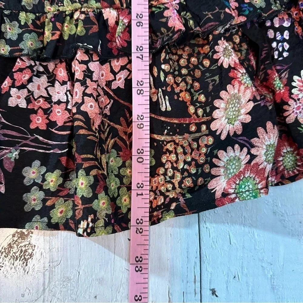 Ted Baker Hendria Ruffle Trim Mini Dress Size 1 US 4 Dark Floral - Image 12