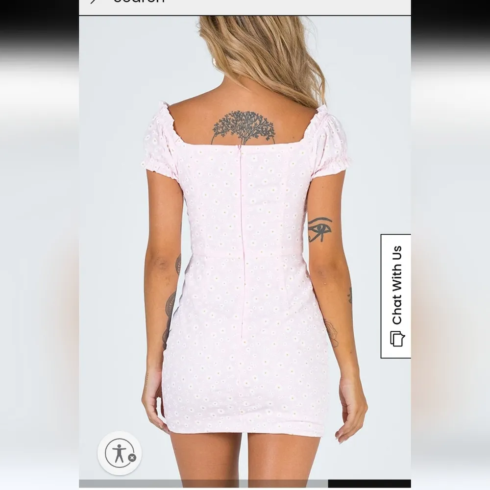 Princess Polly Back to Paris Mini Dress Size 8 Pink Valentine's Feminine Floral - Image 3