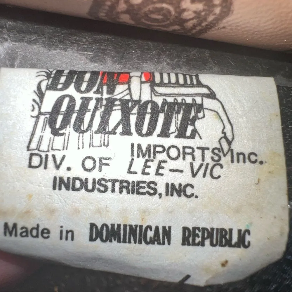 Vintage Don Quixote Brown Leather Satchel Purse w/Gold Trim Top Zipper Closure - Image 7