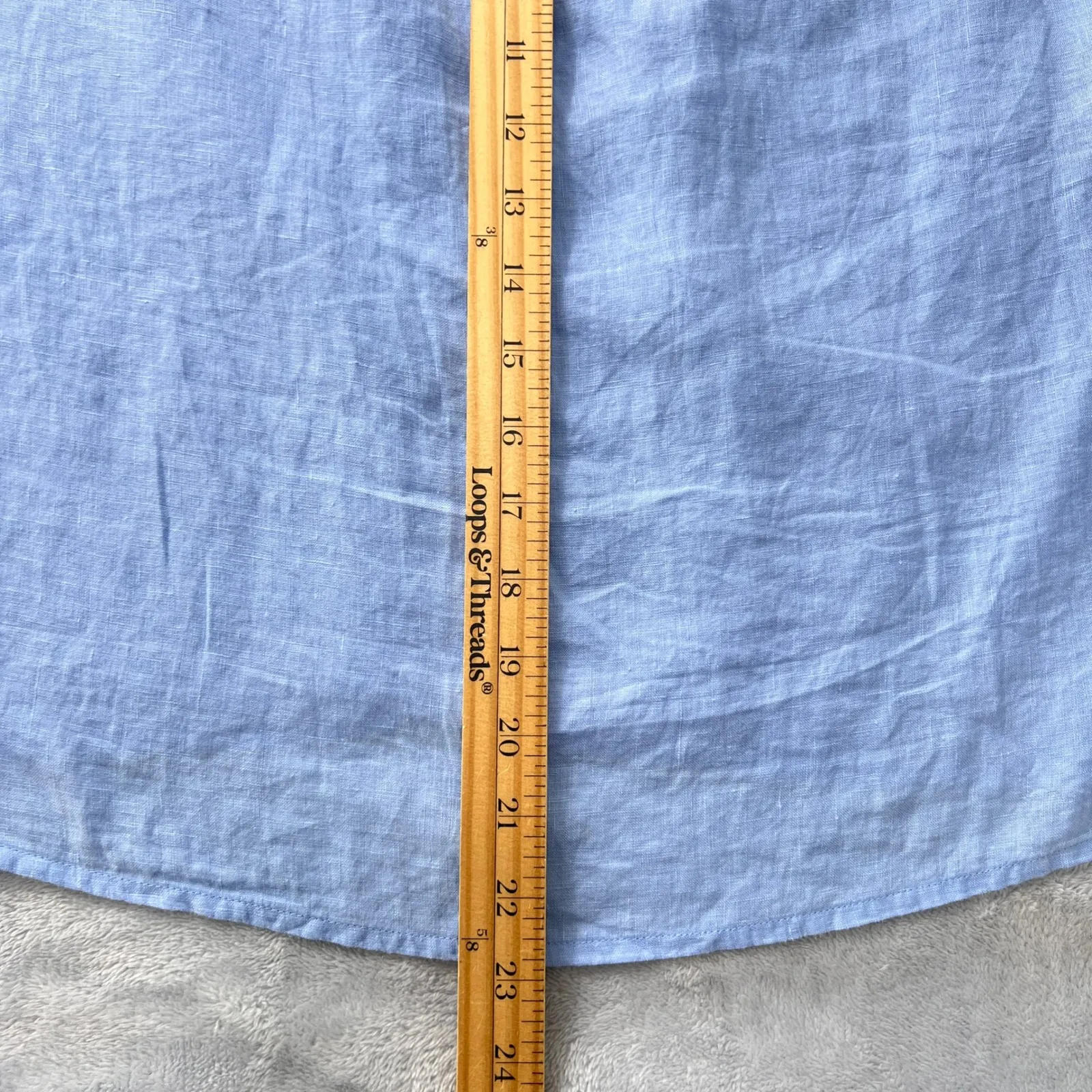 Velvet by Graham Spencer Linen Blend V Neck Sleeveless Top Periwinkle Blue Large - Image 9