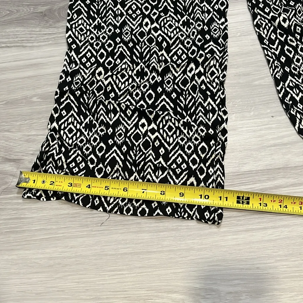 Love Black and White Patterned Wide Leg‎ Pants Size L - Image 7