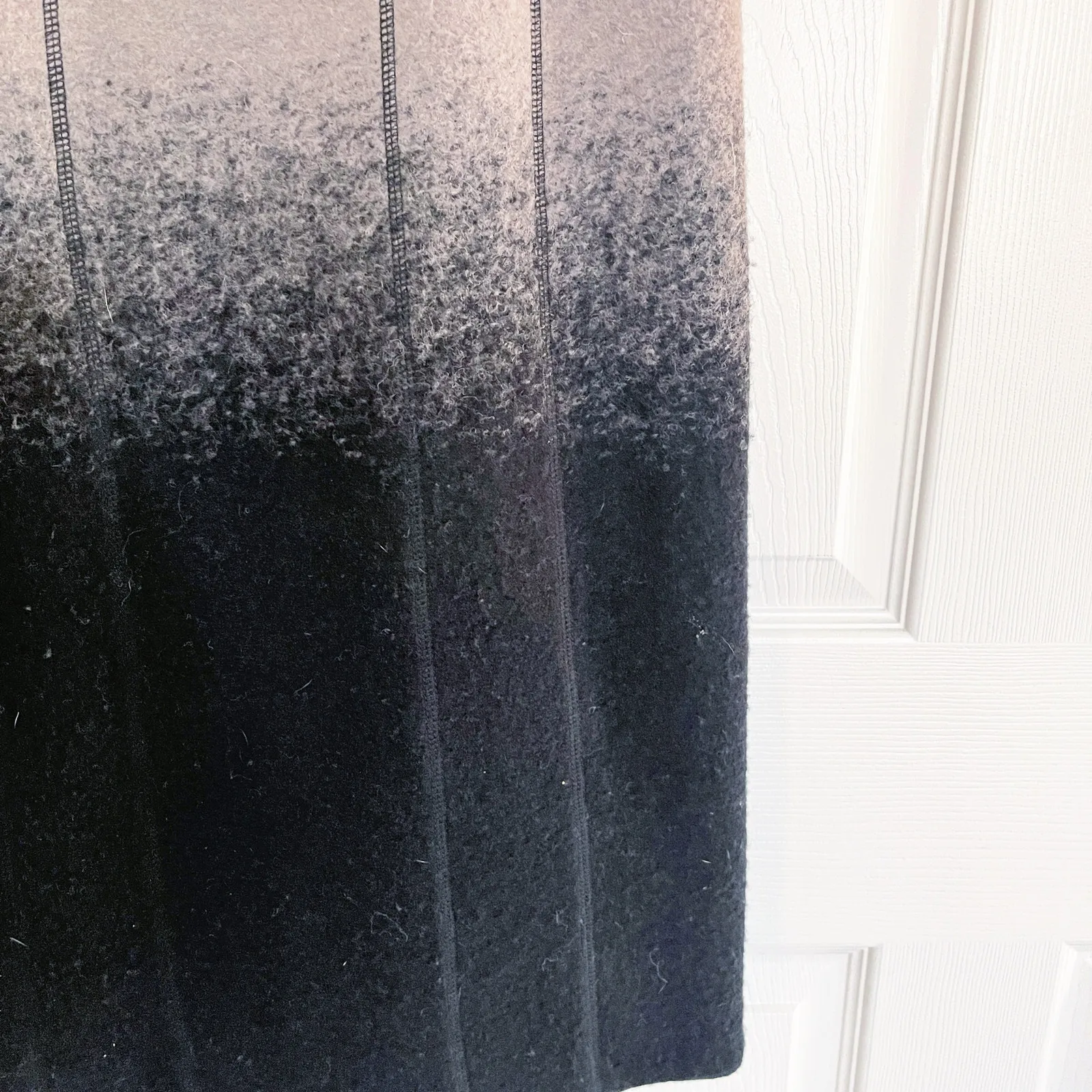 Olsen Europe Boiled Wool Blend Ombre Sheath Dress Gray - Image 5