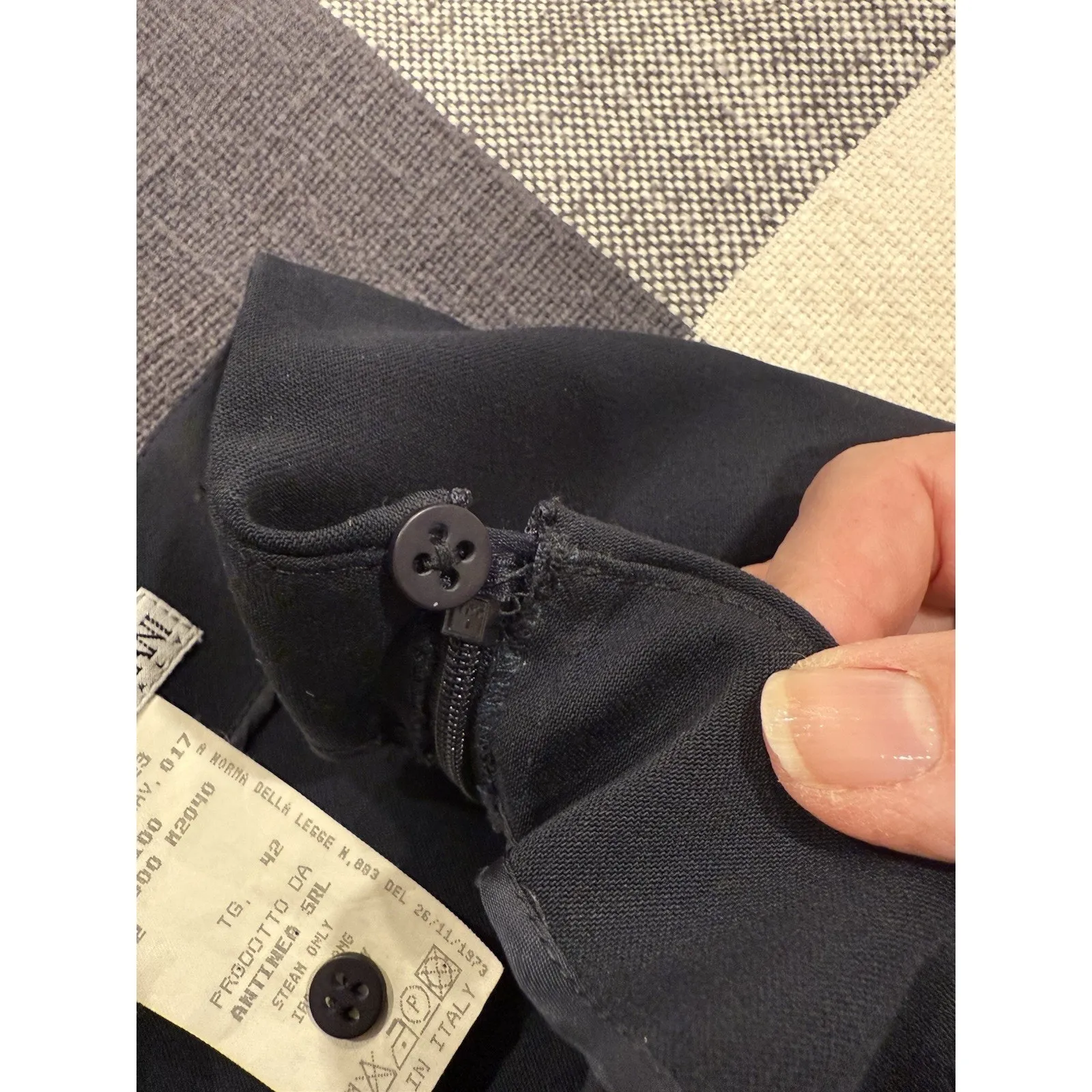 EMPORIO ARMANI Women Size 6 US Skirt Side Zip Tie Tux Tie Front Slit Unlined - Image 10