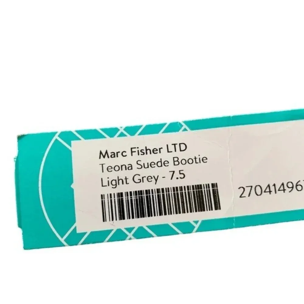 Marc Fisher Suede Leather Teona Light Grey Ankle Cowboy Boot Size 7.5 NWT - Image 11