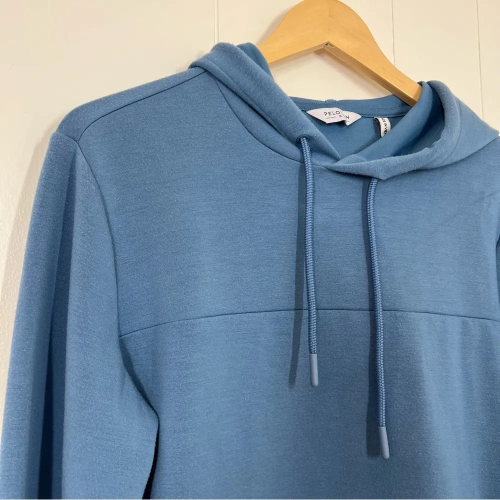 Peloton Blue Satin Panel Pullover Hoodie - Image 8