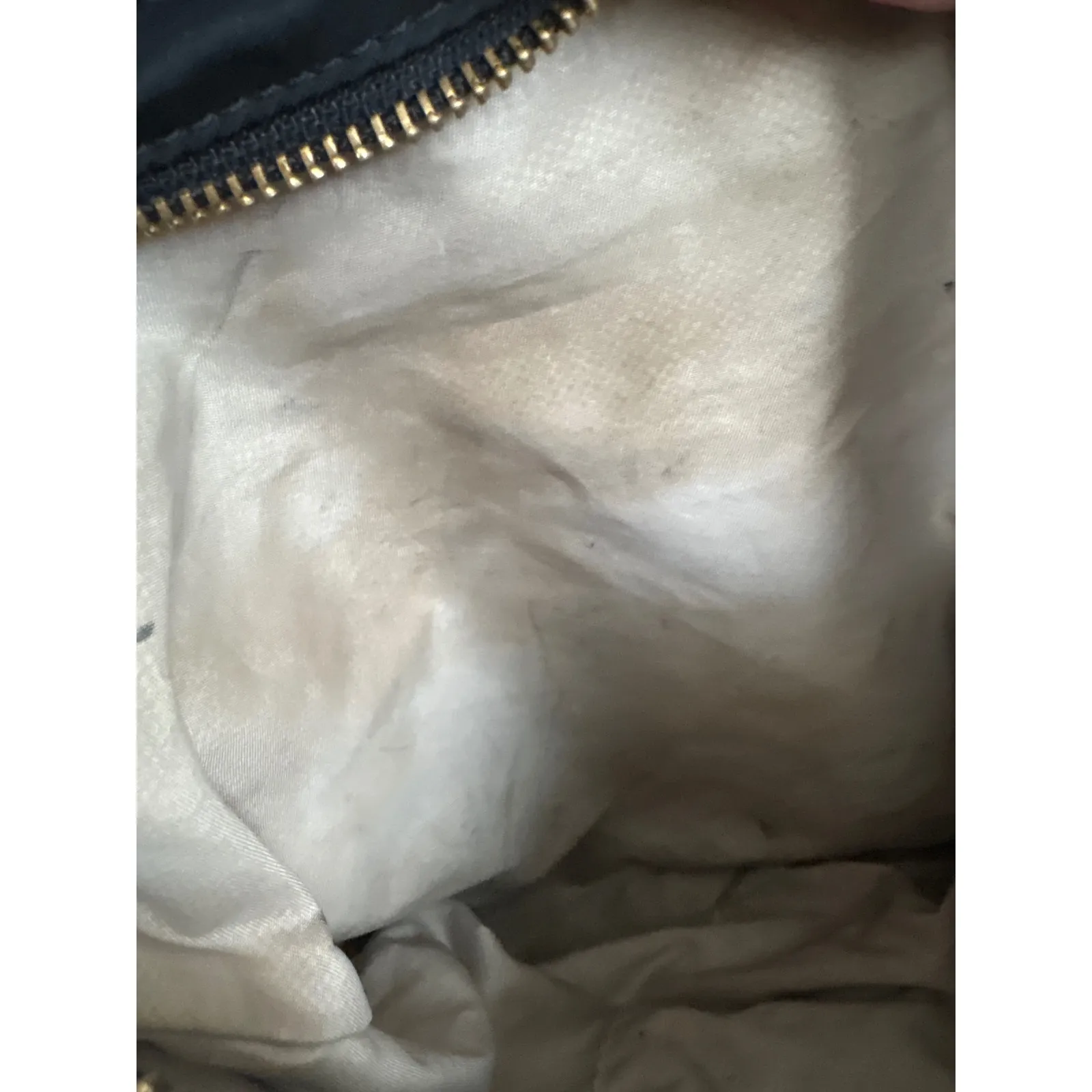 Tumi Nylon Crossbody Bag Black Gold Tone Zipper Adjustable Strap Tablet Pouch - Image 10