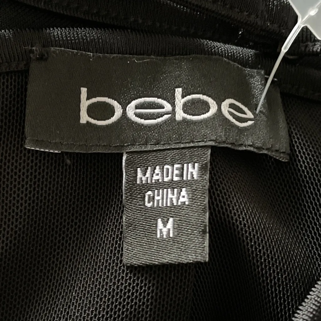 Bebe Black Bodycon Stud Detail Sexy Little Black Dress - M - Image 8