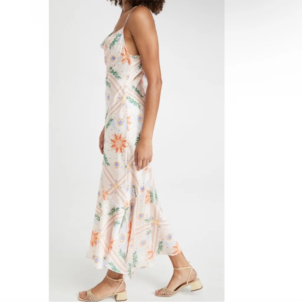 Never Fully Dressed US 8 Mya Maxi Dress Cami Peach Sunshine Boho Resort Coastal Orange - Image 4