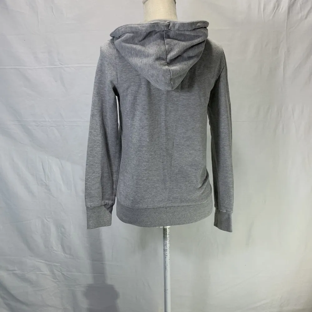 Full Zip Gray Hoodie Size Medium - Image 6