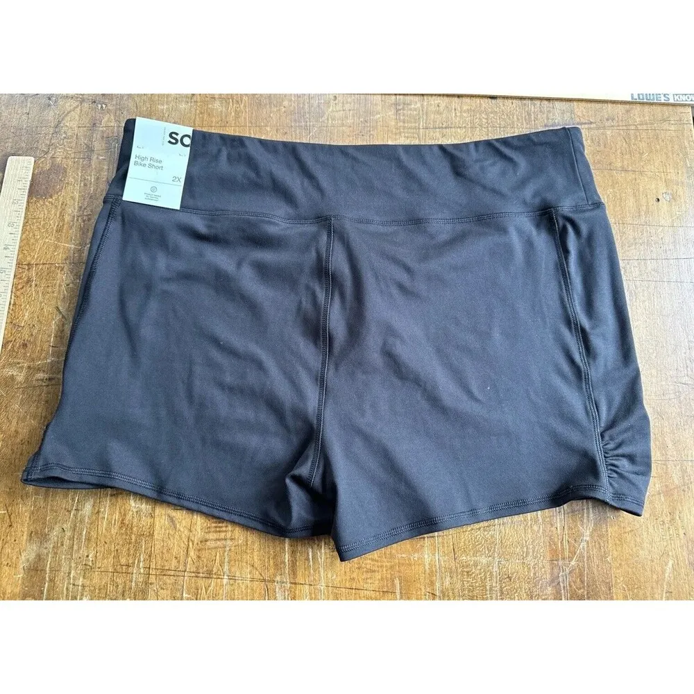 NEW womens plus size 2X So bike short activewear mid rise inseam 7" black shorts - Image 12