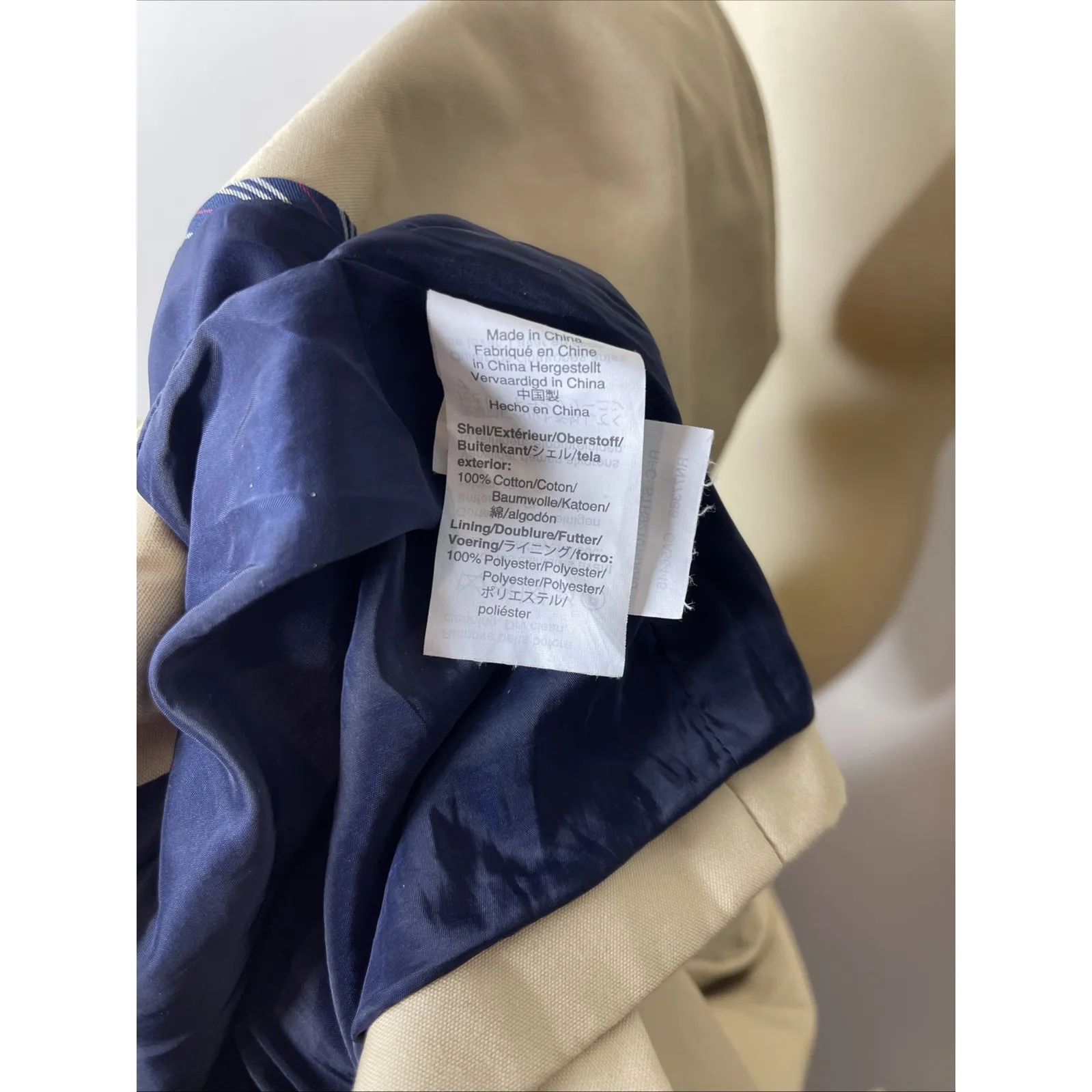 Womens J. Crew Icon Kakhi Midi Trench Coat Sz‎ 16 - Image 9