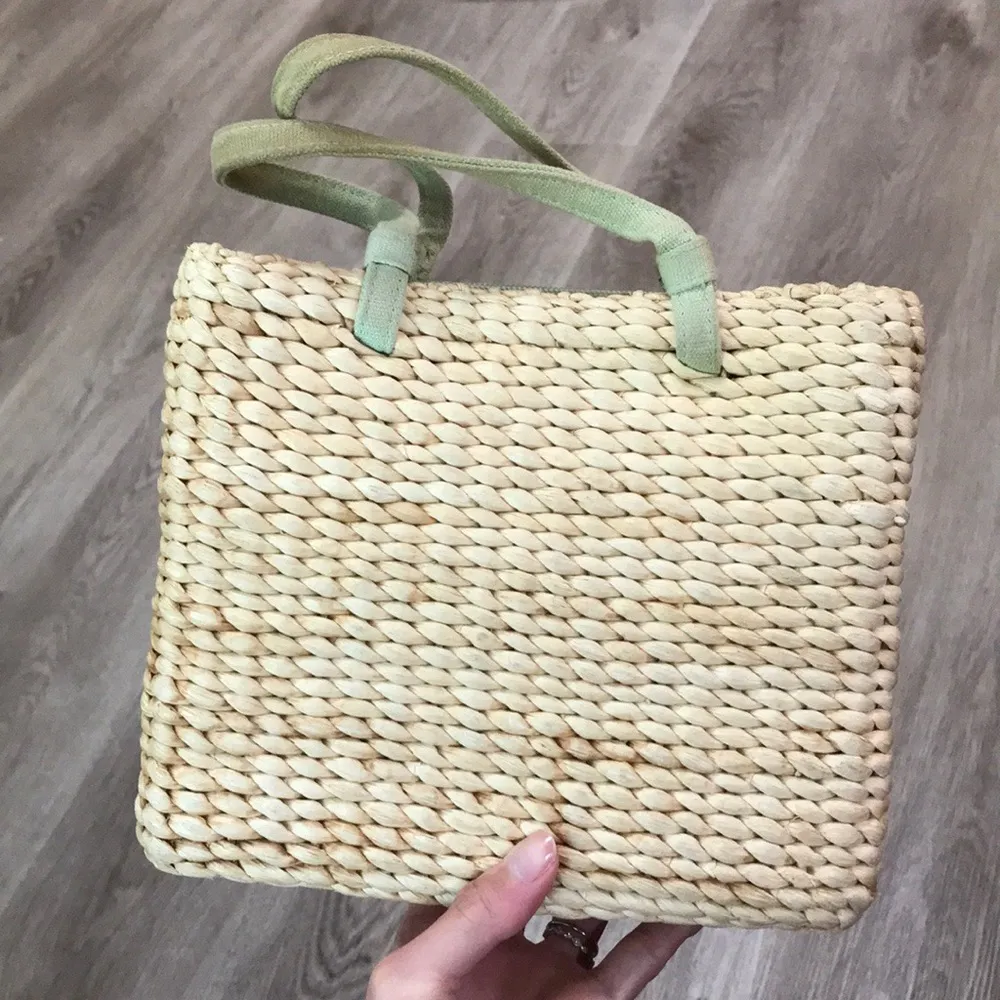 Clothesline Dresses Wicker Straw Basket Purse Bag - Image 8