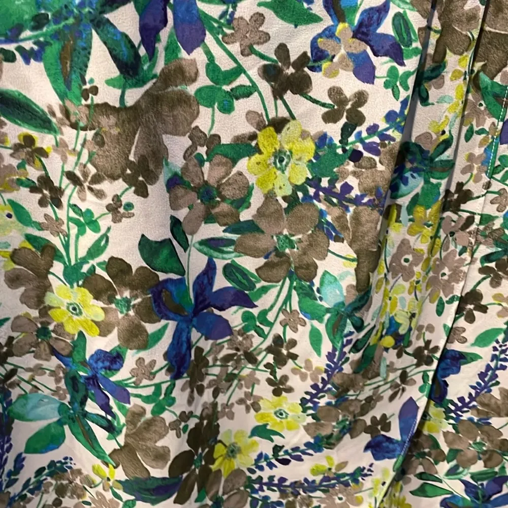 LIZ CLAIBORNE CAREER PETITE Floral Design Tank Blouse Size Petite Large (PL) - Image 2