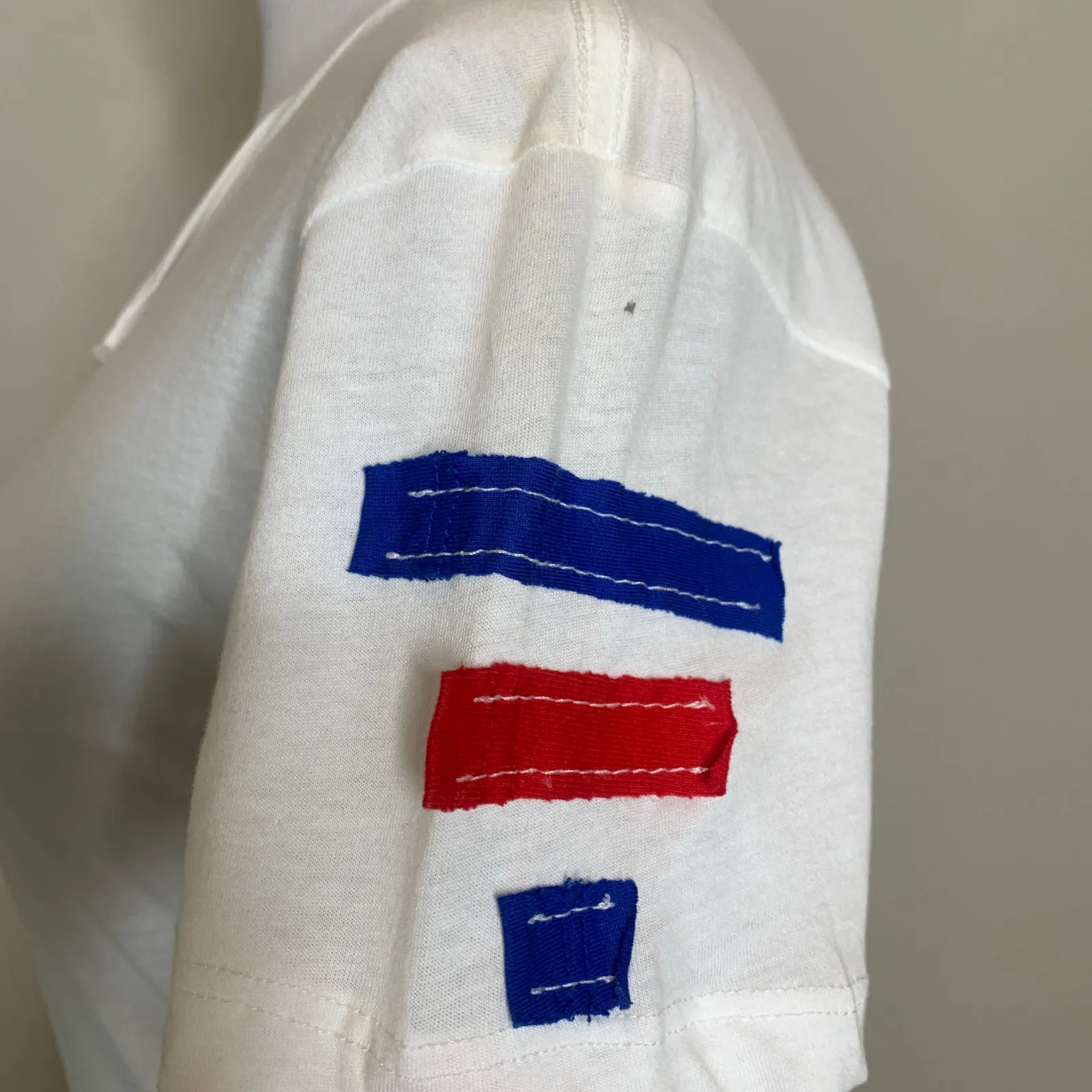 Fourth Of July T shirt Appliqué Red White Blue Small - Image 6