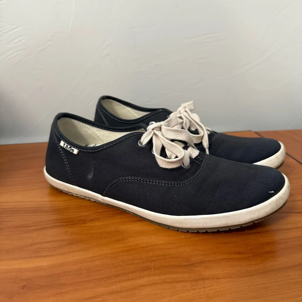 Taos‎ Footwear Women's Guest Star Sneaker Lace Up Navy Blue Casual Canvas 9 - Image 4