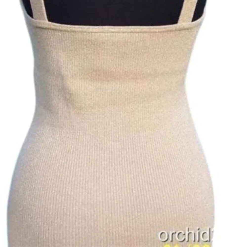 Cache  Pearl Bead Sequin Encrusted Metallic Halter Top Open Back Stretch NWT $88 - Image 6