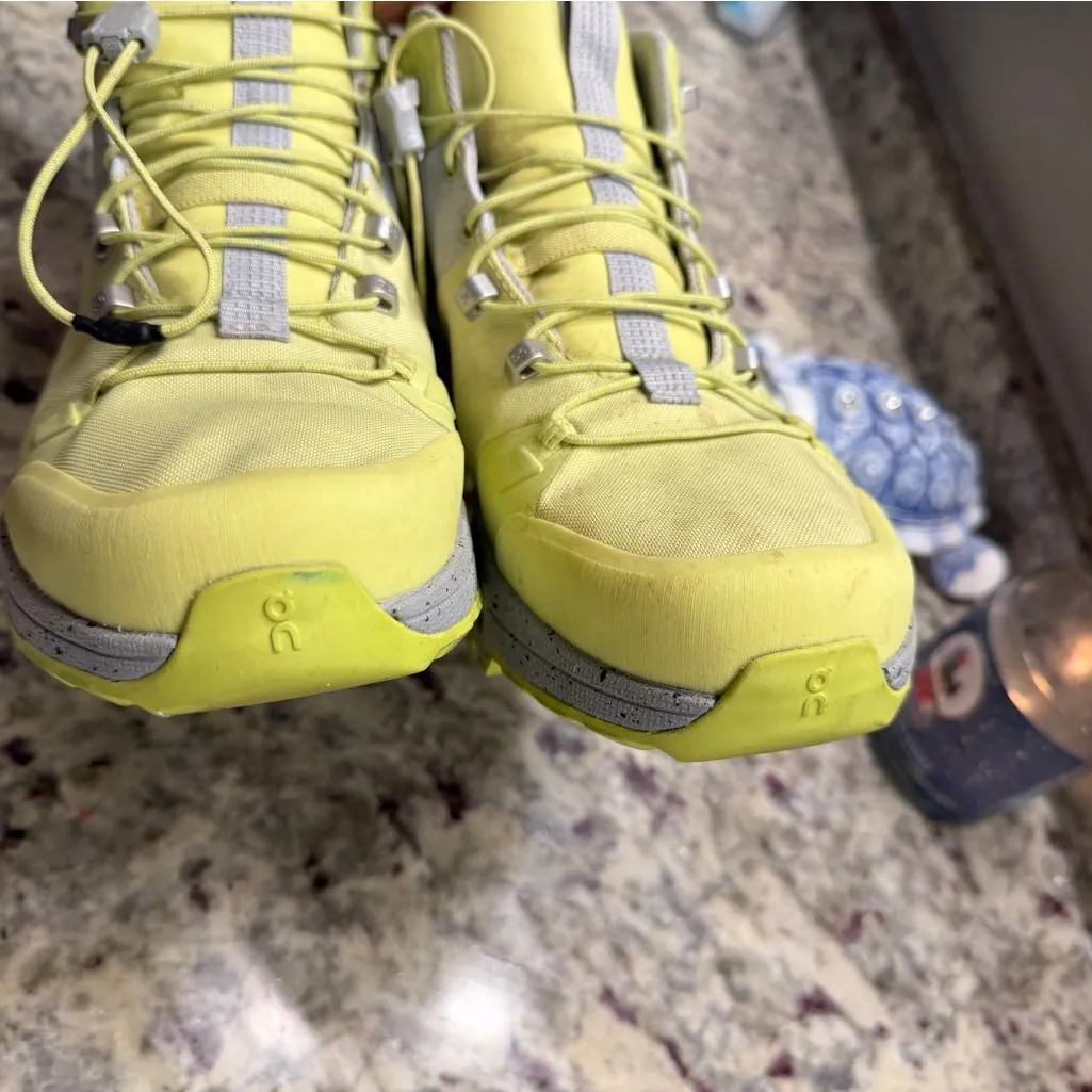On Running On Cloud Waterproof High Top Lime Green Shoes Size 10 - Image 12