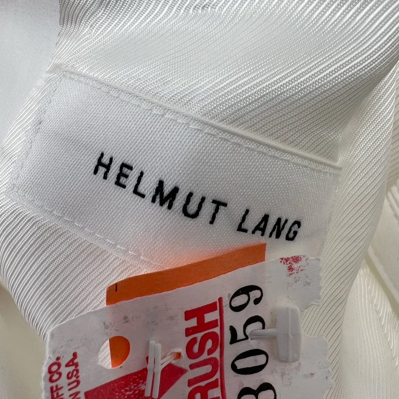 Helmut Lang  Womens White Double Breasted Blazer Italian Cotton Size 12 - Image 12