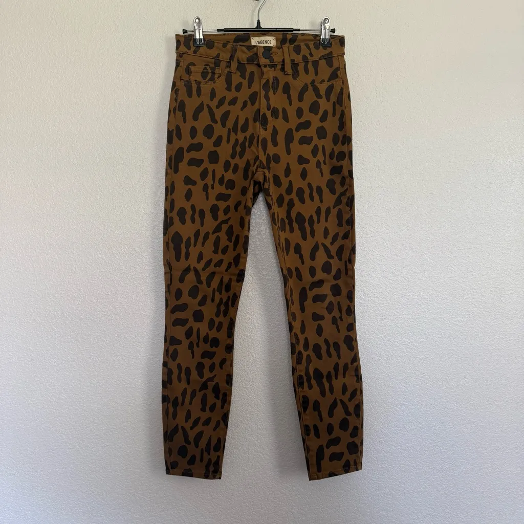 L’agence Margot High Rise Skinny Jeans in Spotted Animal 26 - Image 3