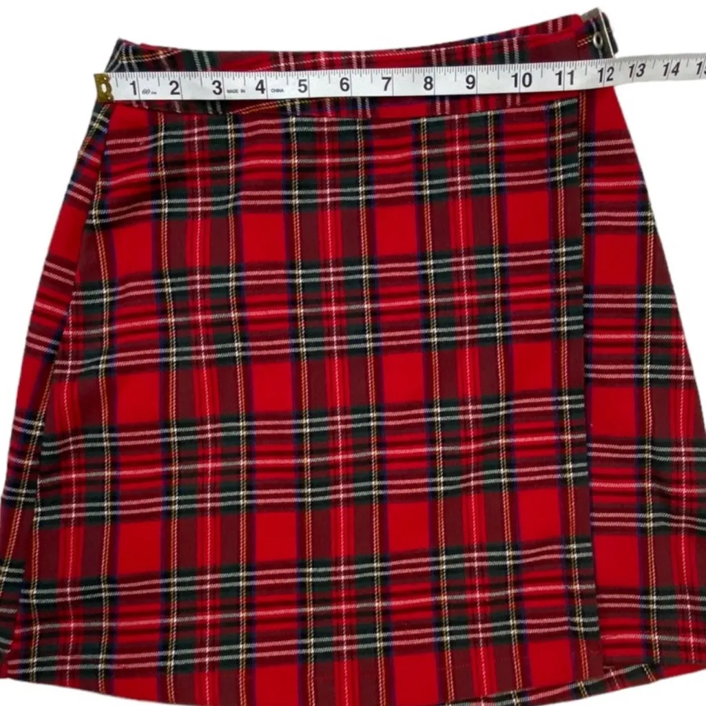 John Galt Brandy Melville Emerson Tartan Plaid Flannel Kilt Mini Buckle - Image 3