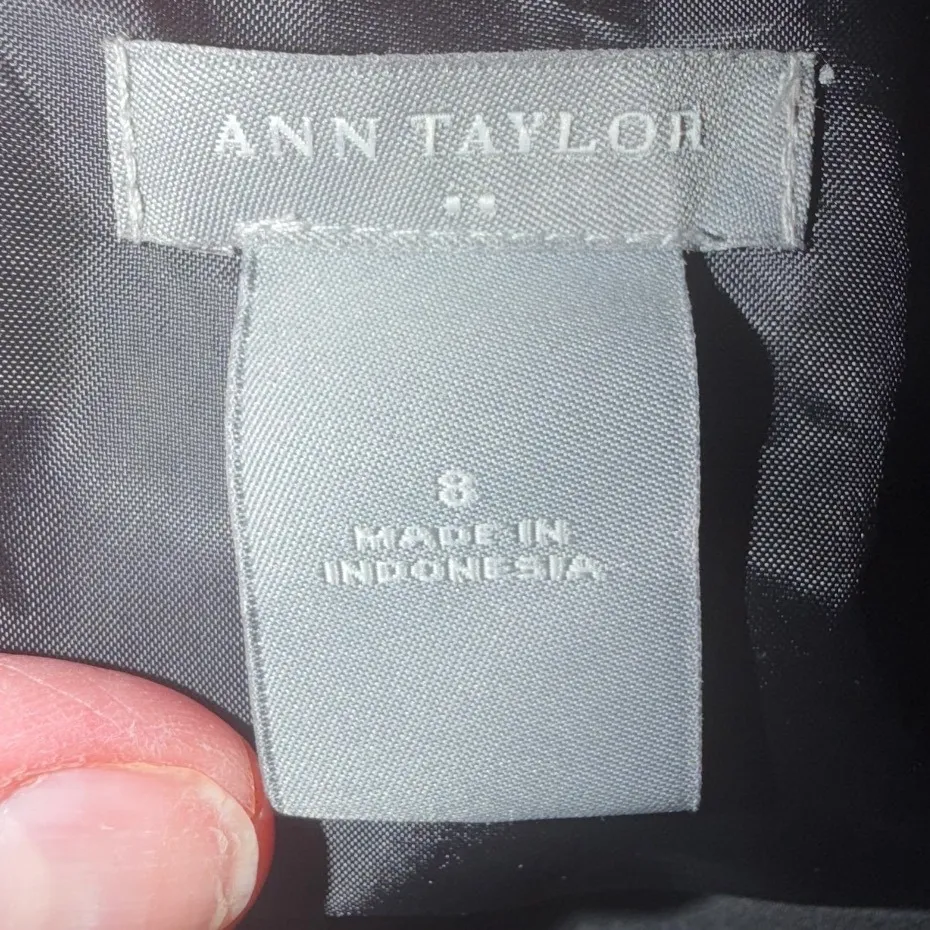 Ann Taylor Black Sleeveless Sheath Dress Size 8 Career Office Business - Image 3