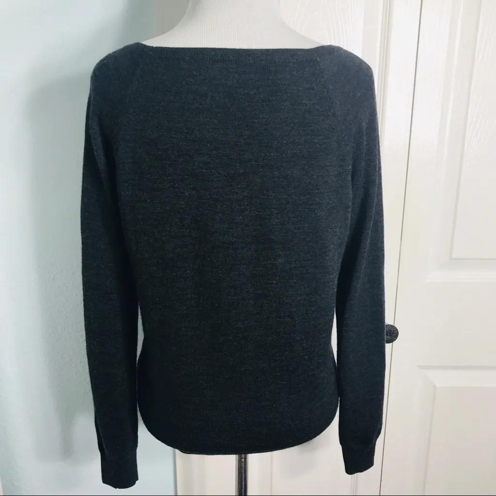 All Saints Silk & Merino Wool Long Sleeve Sweater Top Size 4 Small Quiet Luxury - Image 6