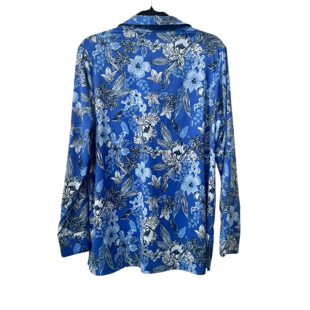 NWT! Lilly Pulitzer UPF 50+ Giavana Tunic in Blue Cruisin Together - Size Large - Image 3