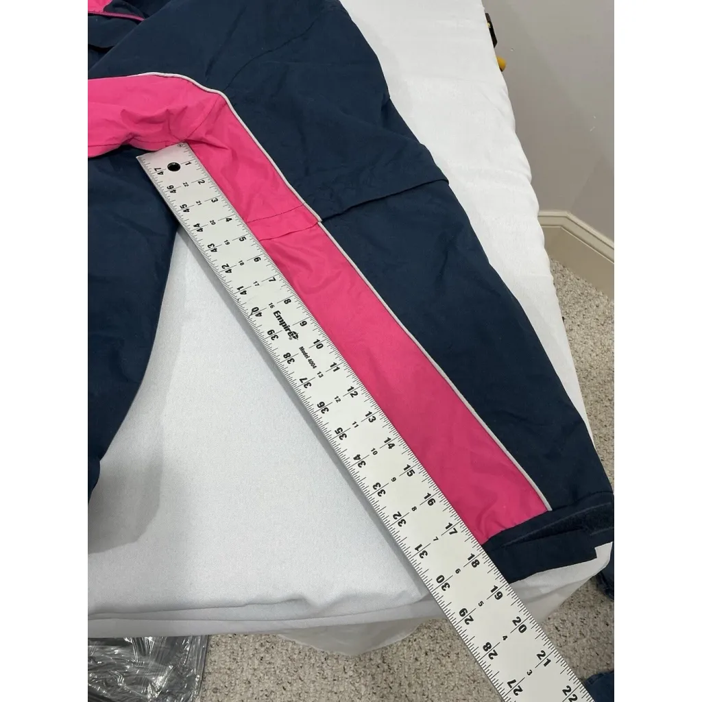 Womans The Weather Co XL Navy Pink Zip Up Removable Sleeve Jacket - Image 7