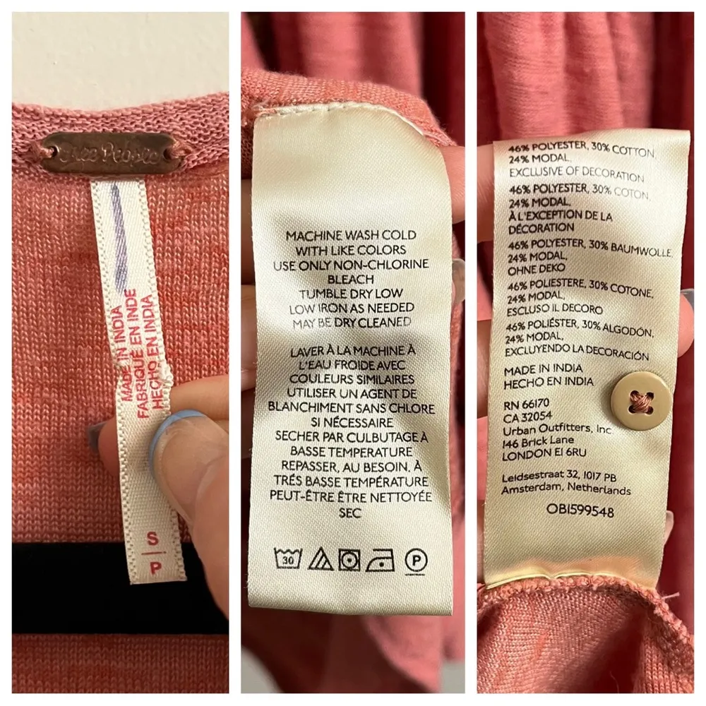 Free People Don’t Call Me Baby Long Sleeve Thermal Top in Rosie Size Small - Image 11