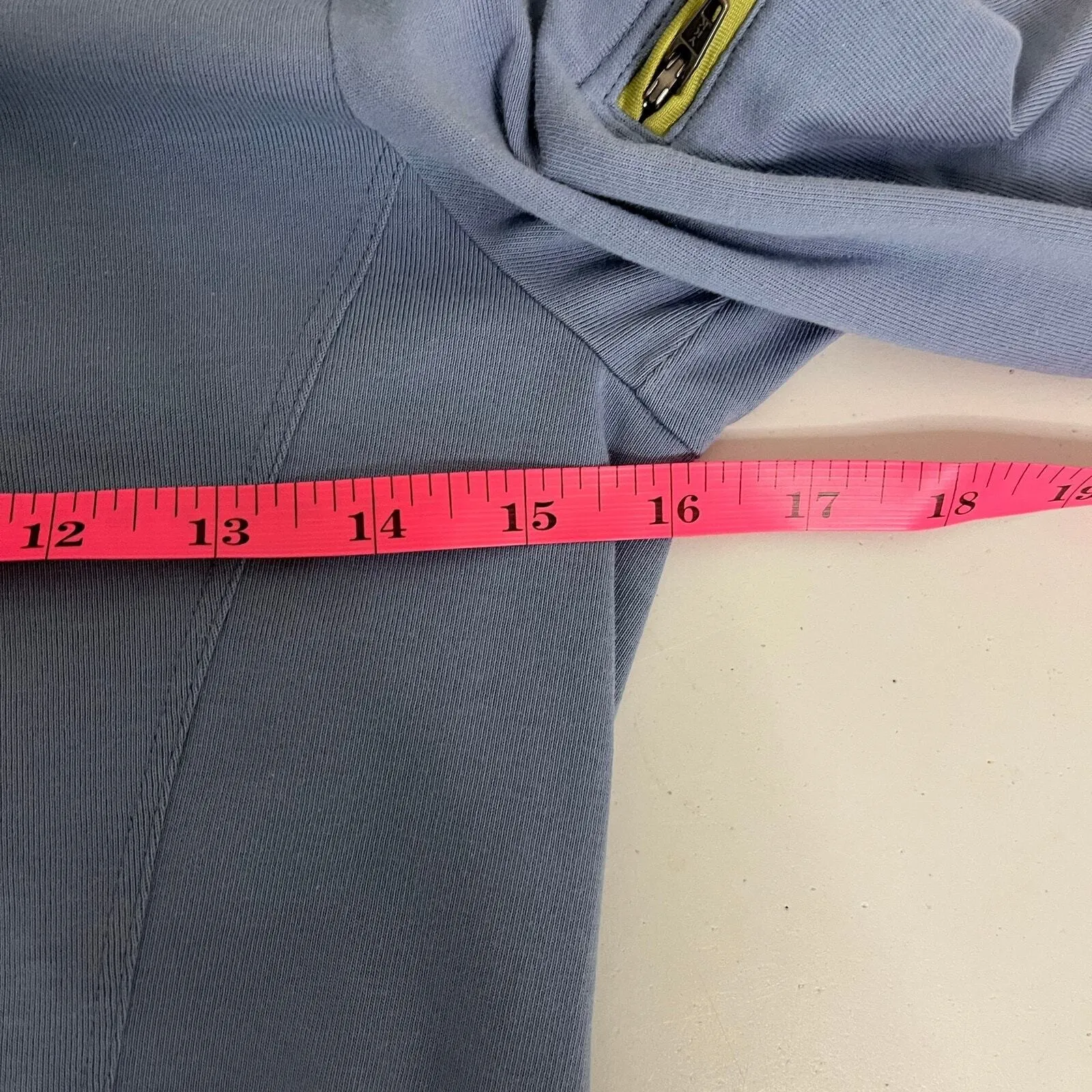 Horny Toad Quarter Zip Pullover Athletic Top Lightweight Green‎ Blue Small - Image 4