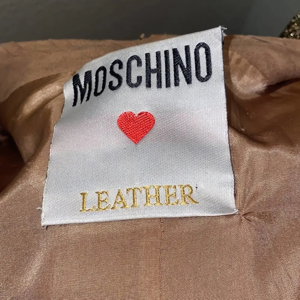 Moschino Vintage 1990s Western Tan Suede Leather Bolero Jacket EUC Sz 8 - Image 6