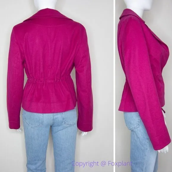 Akris Punto Barbie pink jacket with cinch, size 8‎ - Image 3