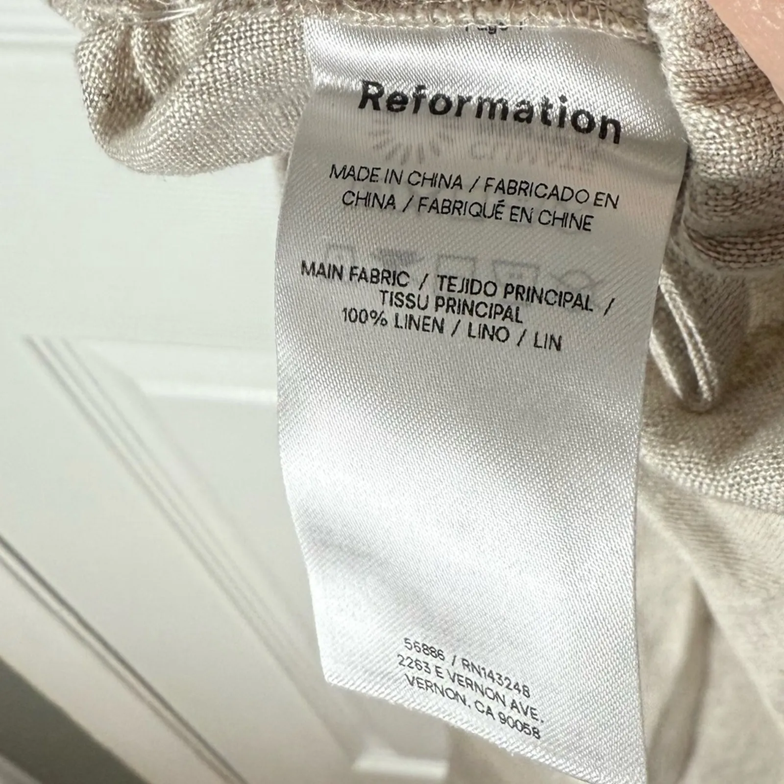 Reformation  Ethan Linen Pants in Oatmeal L - Image 8