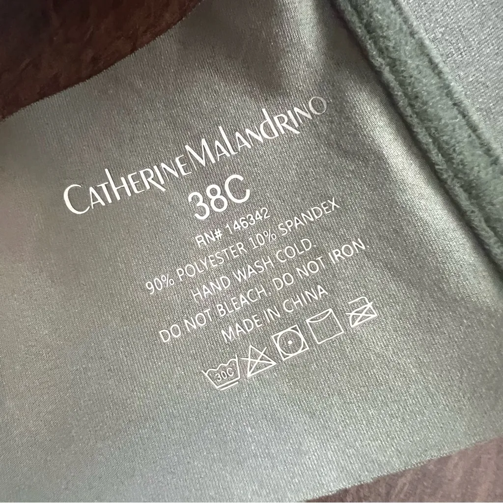 Catherine Malandrino Olive Green Bra 38C Style BR3-CM045 New w/Tags Wire Free - Image 6