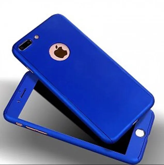 iPhone 8 Royal Blue 360 Shockproof Case Woh Screen Protector - Image 2