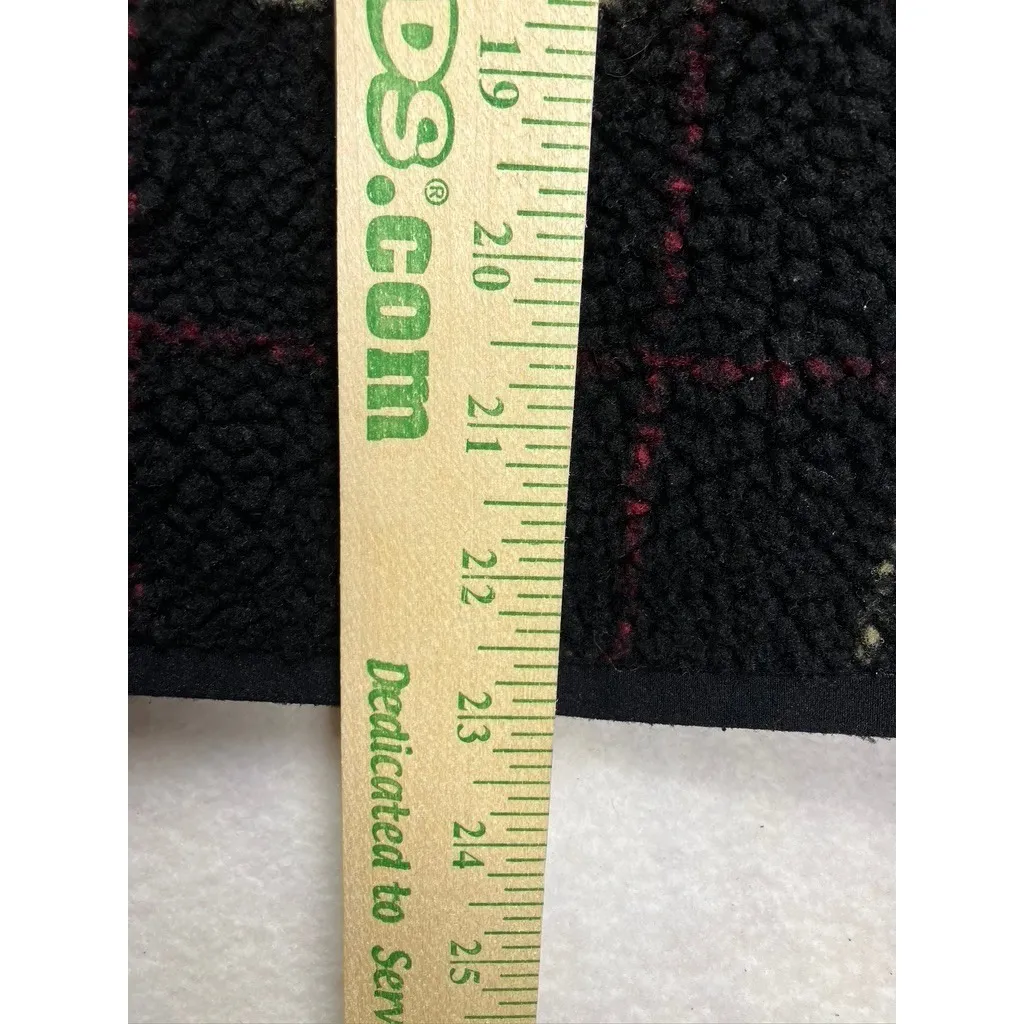 EP Pro Women Plaid Fleece Sherpa Jacket Full Zip Black Red Tan Size S/P Golf - Image 4