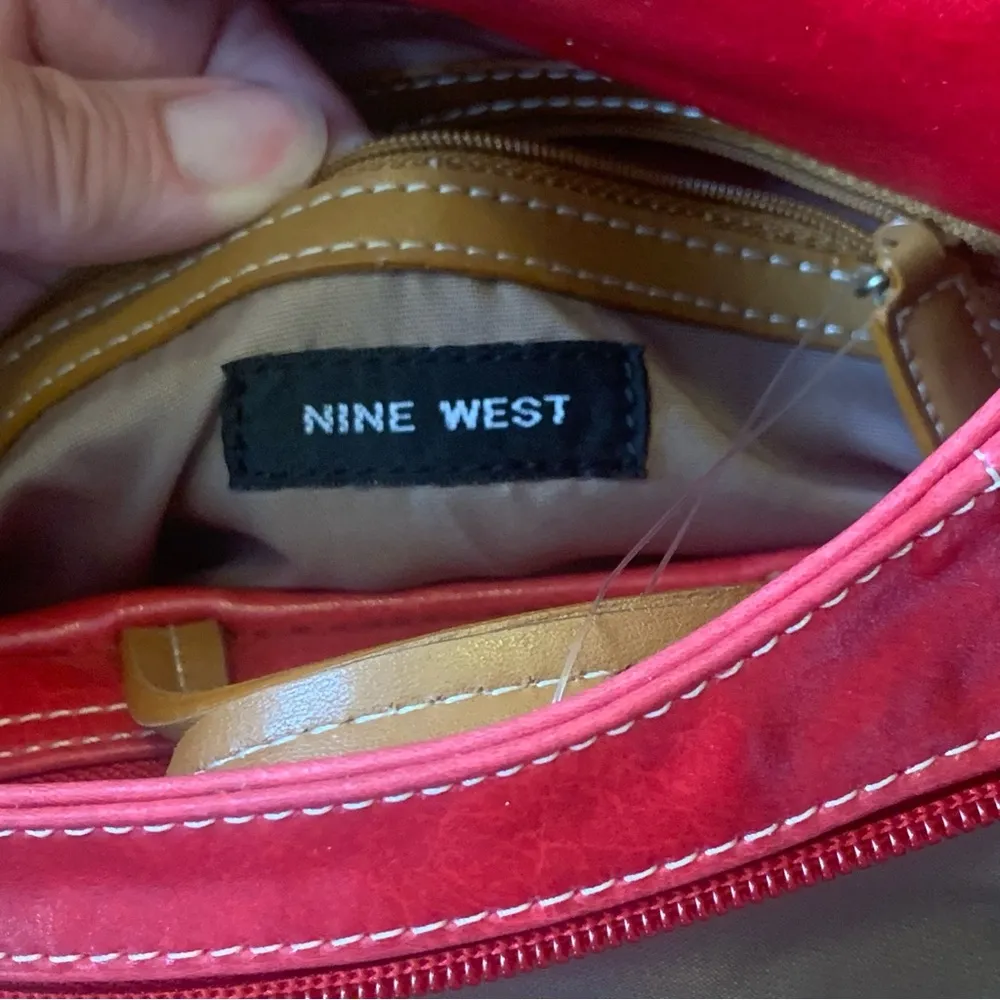 Nine West NWT Shoulder Bag Plus Accessories Chili Red Purse Vintage 90’s - Image 6