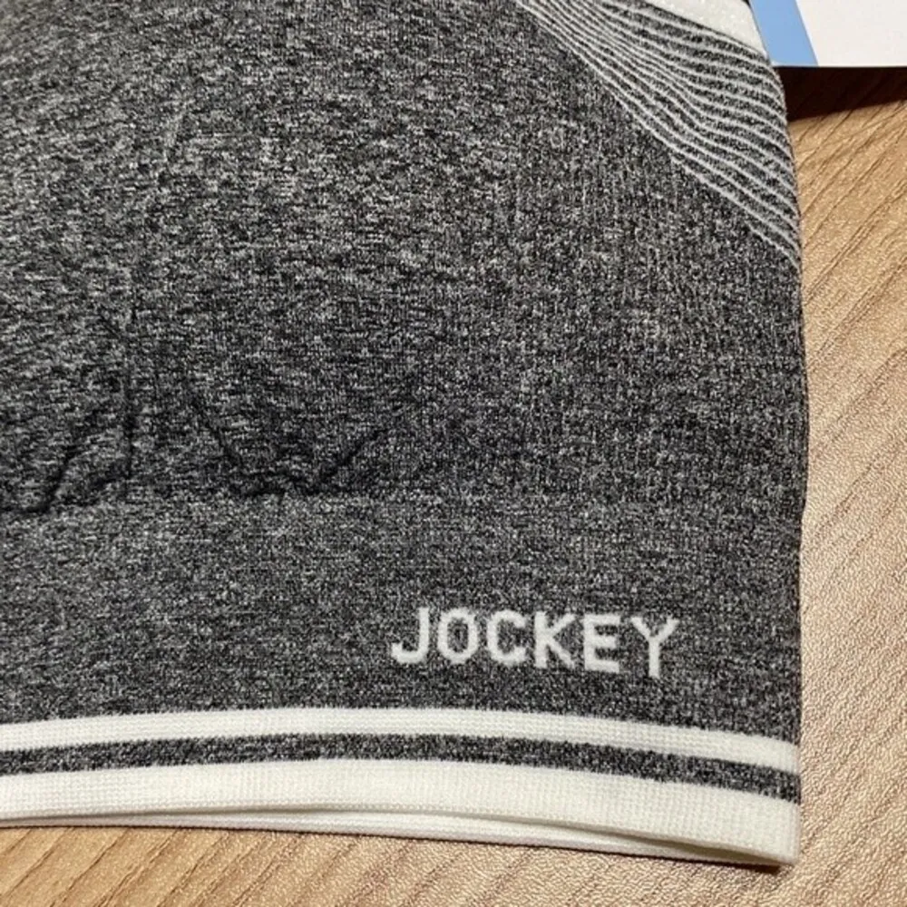 Jockey Gray & White low Impact Athletic Sport Strappy Back Bra XL NEW - Image 3