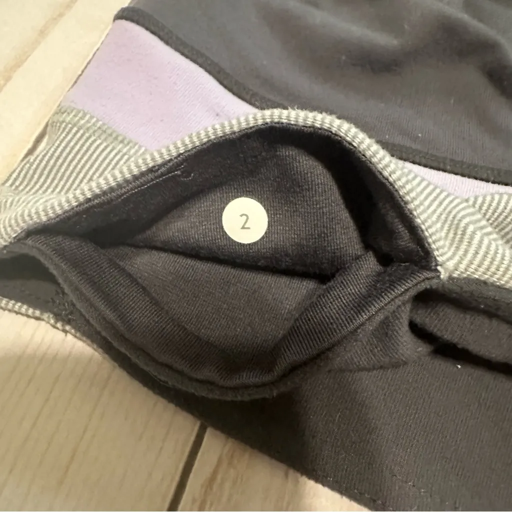 Lululemon Crop Gray and Light Purple - Image 3