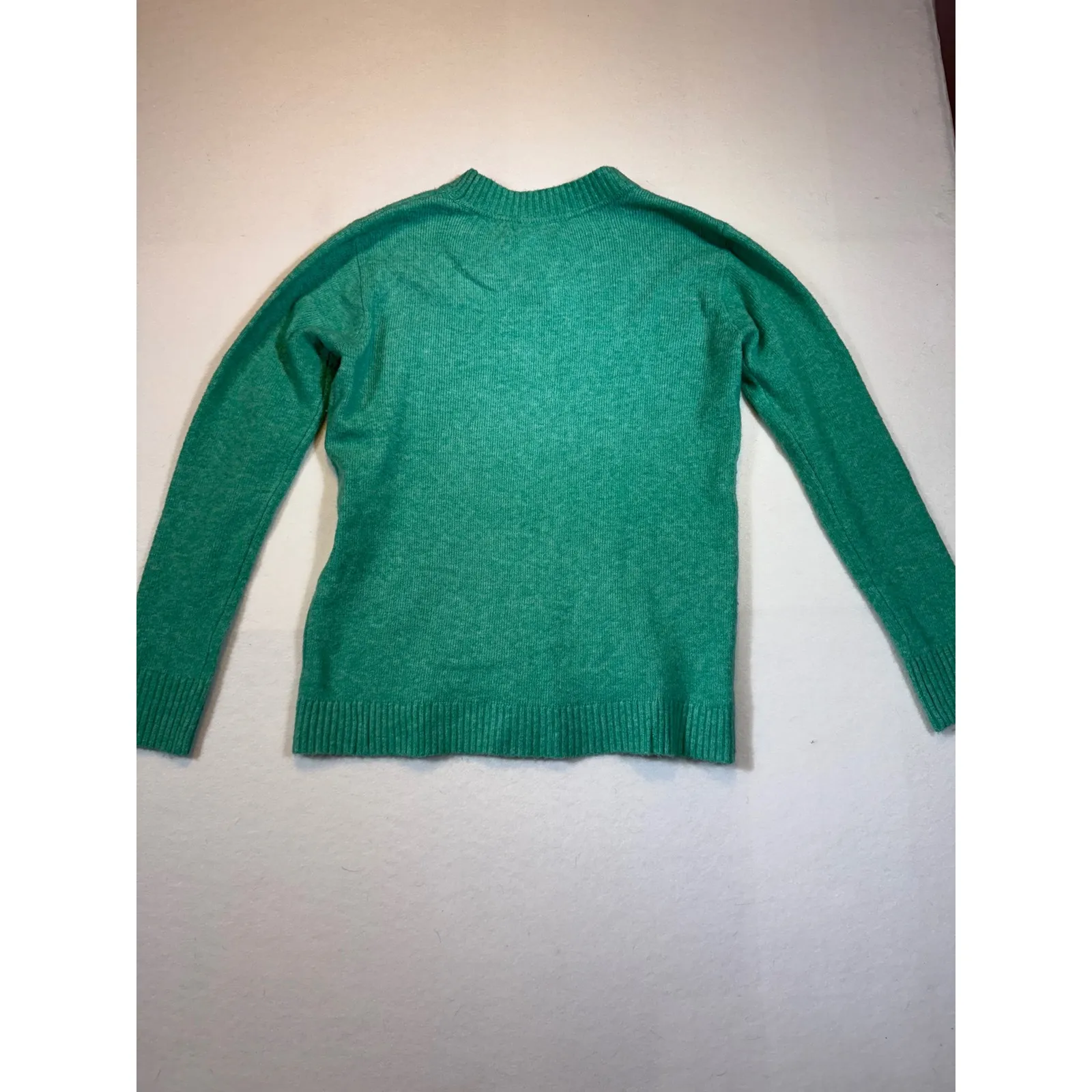 LOFT Green Crew Neck Long Sleeve Sweater XS Extra Small Pullover Knit - Image 2